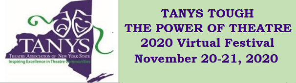 TANYS 2020 virtual theatre festival logo and dates slide